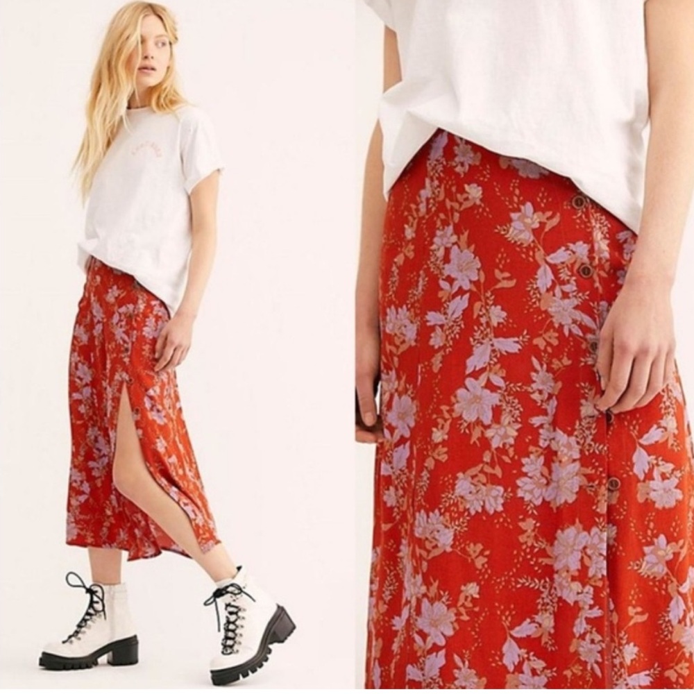 Free People Retro Love Midi Skirt - Picture 7 of 8